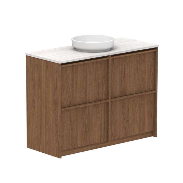 ADP Eli Wall Hung Vanity with Caesarstone Benchtop - 1200mm Centre Bowl ELIFAW1200WHCCS - The Blue Space