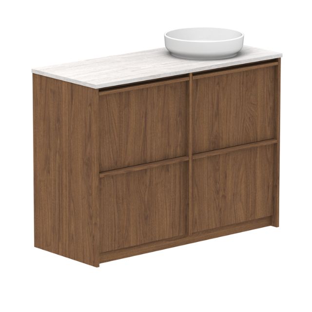 ADP Eli Wall Hung Vanity with Caesarstone Benchtop - 1200mm Right Bowl ELIFAW1200WHRCS - The Blue Space