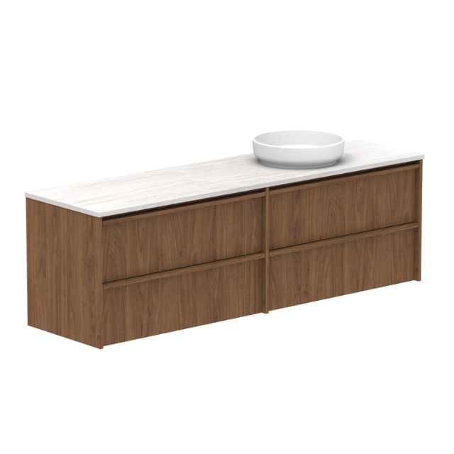 ADP Eli Wall Hung Vanity with Caesarstone Benchtop - 1800mm Right Bowl ELIFAW1800WHRCS - The Blue Space