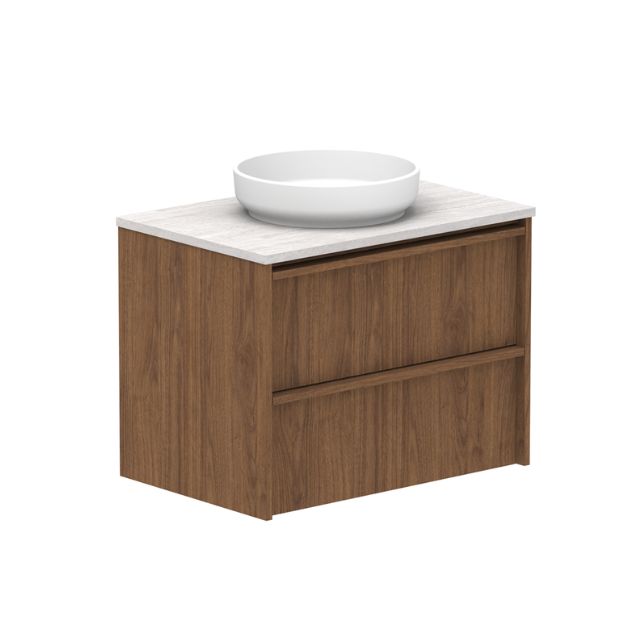 ADP Eli Wall Hung Vanity with Caesarstone Benchtop - 750mm Centre Bowl ELIFAW0750WHCCS - The Blue Space