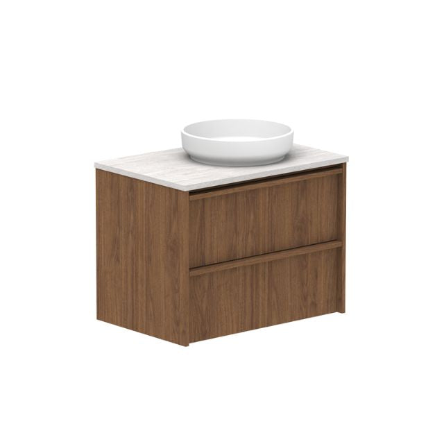 ADP Eli Wall Hung Vanity with Caesarstone Benchtop - 750mm Right Bowl ELIFAW0750WHRCS - The Blue Space