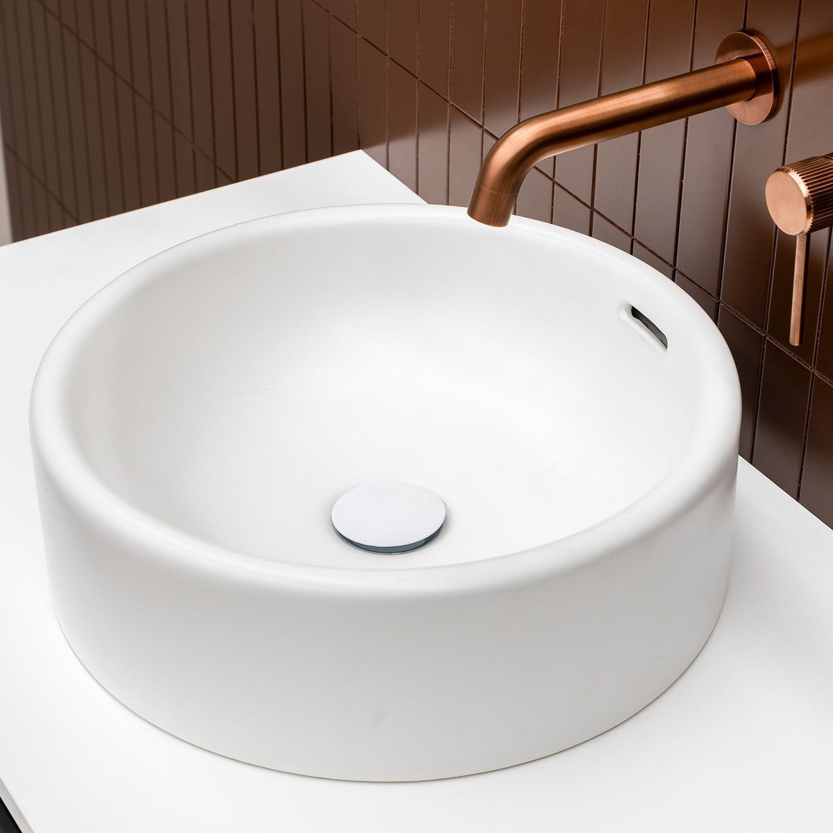 Lifestyle ADP Gerroa 390 Above Counter Basin - Matte White TOPCGER3939MW - The Blue Space