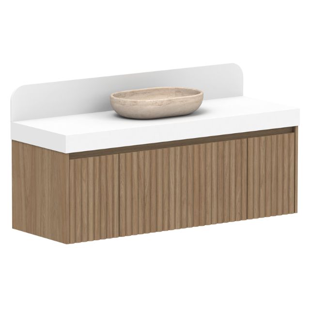 ADP Harper Wall Hung Vanity with Durasein Benchtop - 1435mm Centre Bowl HARFAS1435WHCDU | The Blue Space