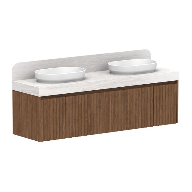 ADP Harper Wall Hung Vanity with Durasein Benchtop - 1735mm Double Bowl HARFAS1735WHDDU | The Blue Space