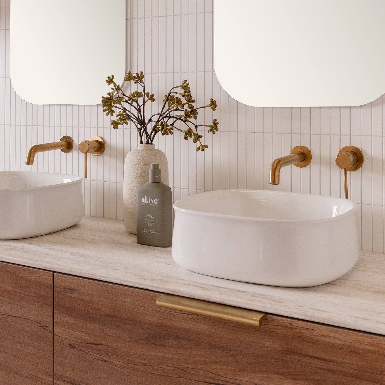 Lifestyle ADP Love 360 x 360 Above Counter Basin Gloss White TOPCLOV3636GW - The Blue Space