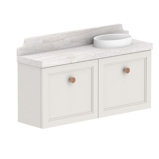 ADP Mabel Mini Wall Hung Vanity with Cherry Pie Benchtop - 900mm Right Bowl MABMDS0900WHRCP | The Blue Space