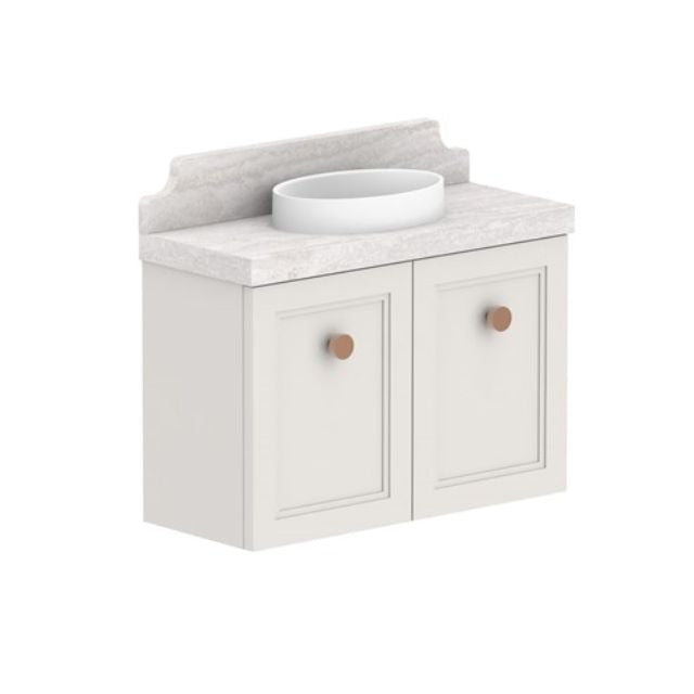 ADP Mabel Mini Wall Hung Vanity with Durasein Benchtop - 600mm Centre Bowl MABMDS0600WHCDU | The Blue Space
