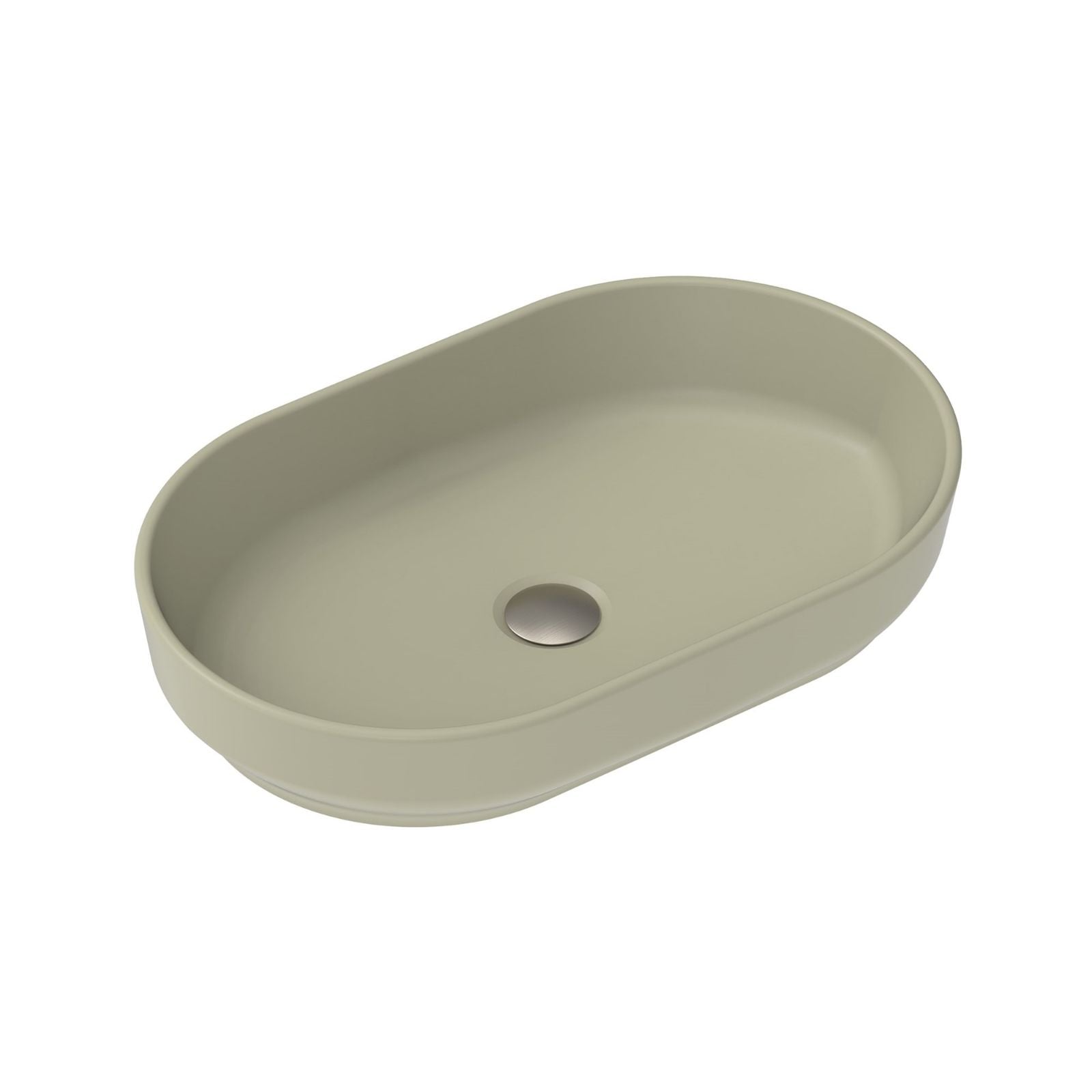 ADP Marilyn 550 x 350 Above Counter Basin Matte Olive TOPCMAL550MO - The Blue Space