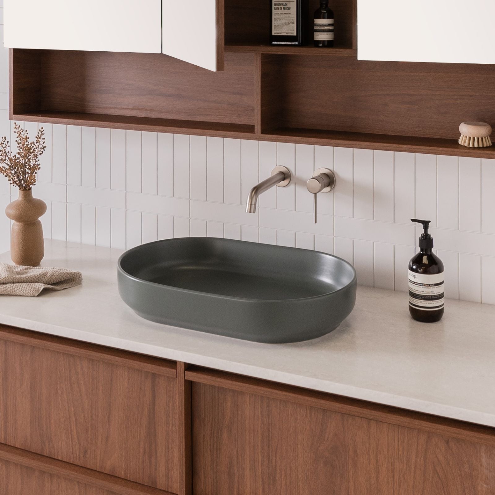 Lifestyle ADP Marilyn Above Counter Basin - Matte Forest TOPCMAL550MF - The Blue Space
