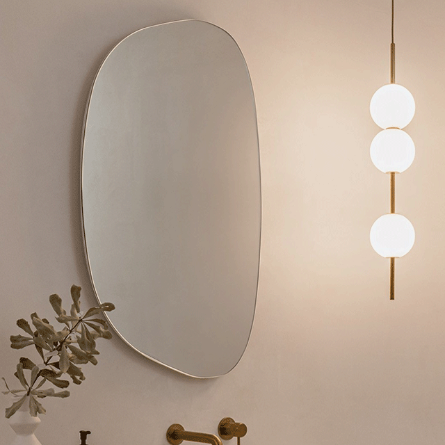 ADP Organic Shaving Cabinet in beige bathroom 550mm at The Blue Space