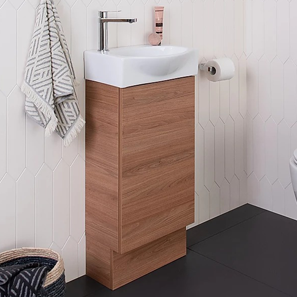 ADP Tiny Semi-Recessed Freestanding Bathroom Small Vanity 400mm - The Blue Space