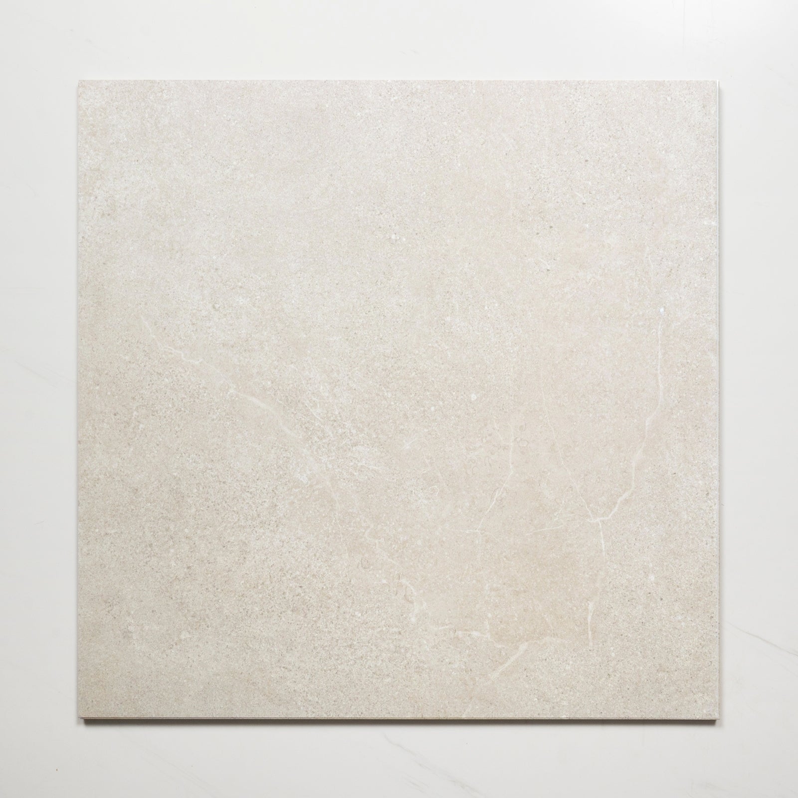 Single No Hand Ardenne Ivory Travertine Look Porcelain Tile P4 600×600mm TURIV4 - The Blue Space