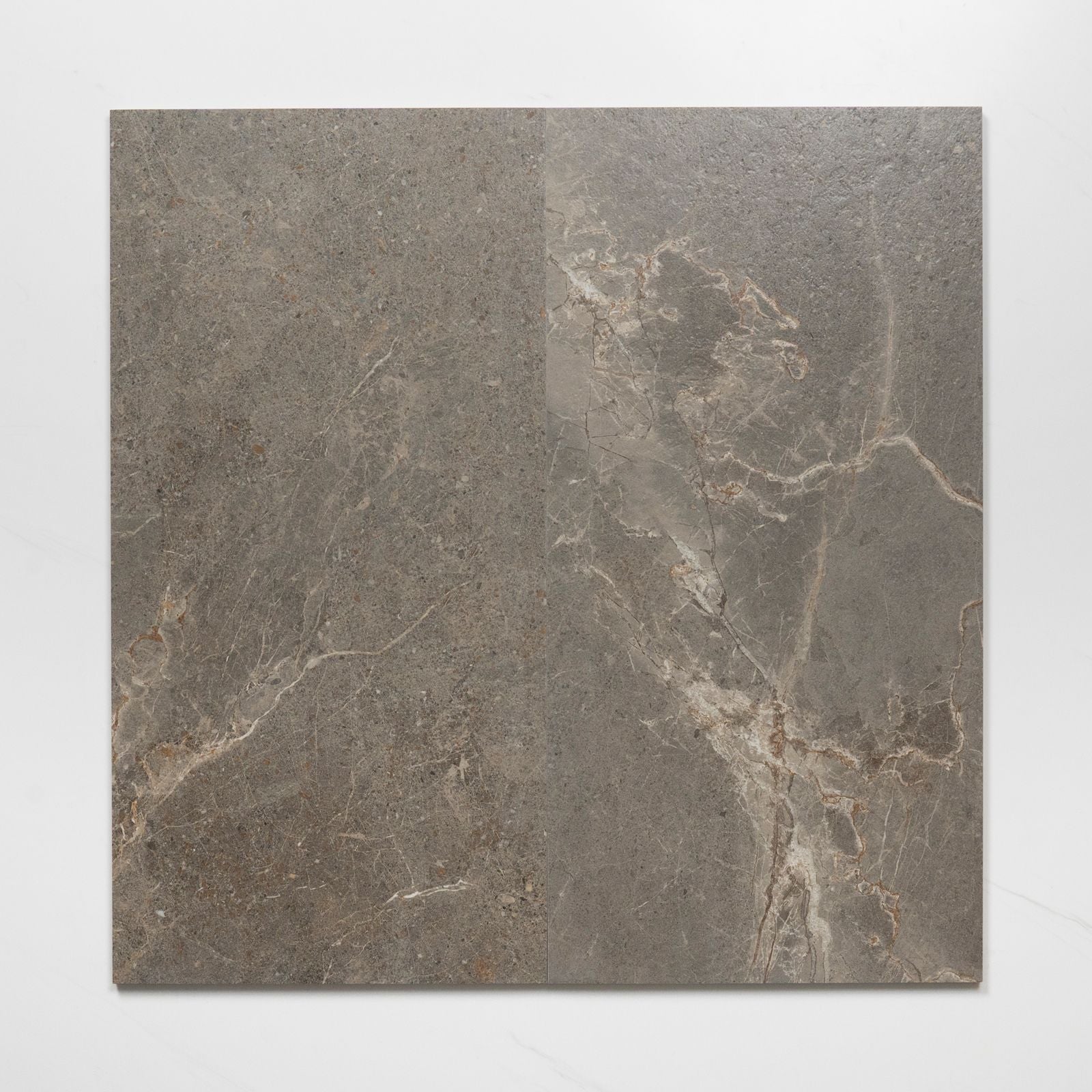 Double Auralis Grey Brown Honed Porcelain Tile 600 x 1200mm 612ARDASH - The Blue Space
