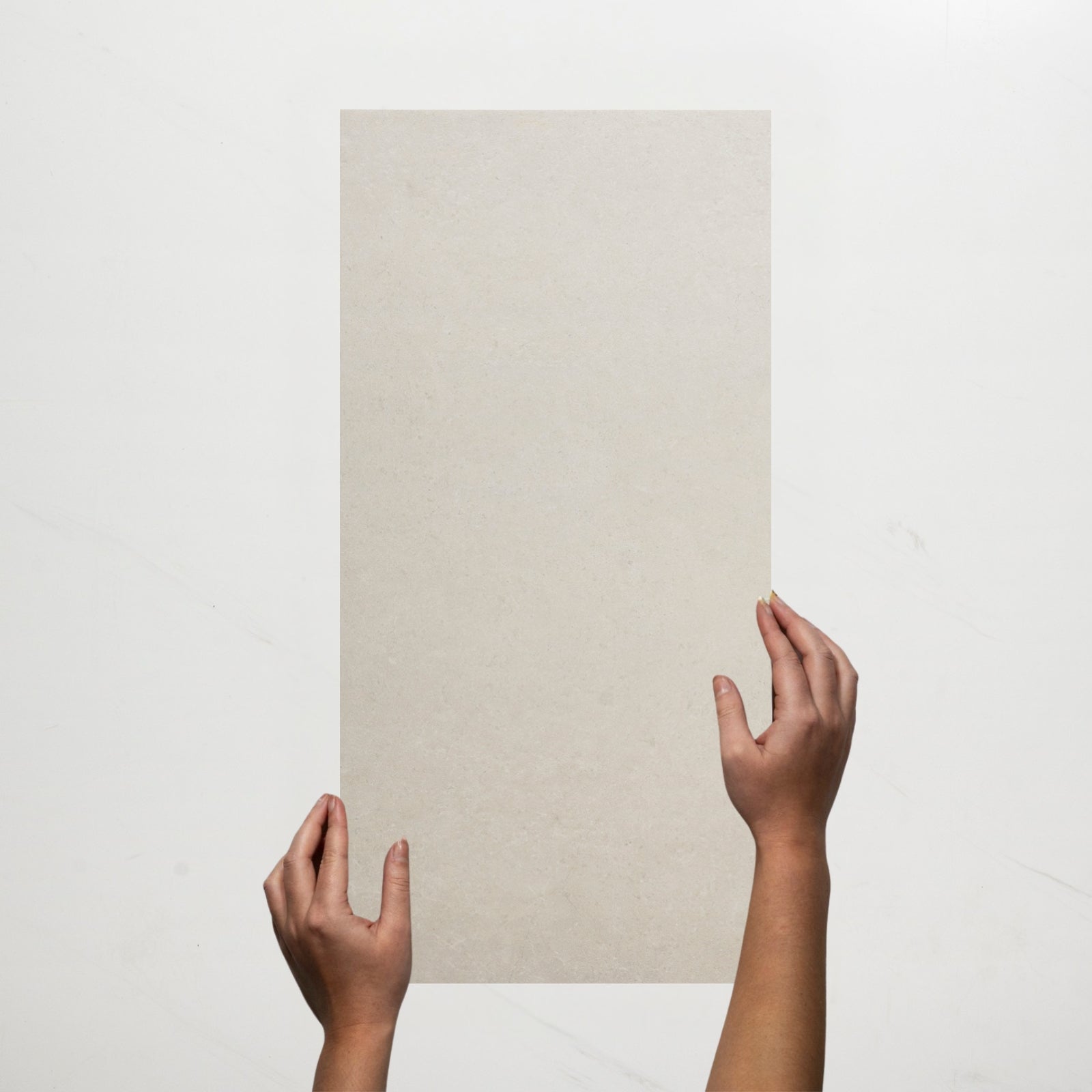 Single With Hand Avedon White Limestone Look Porcelain Tile P3 300×600mm PROWHI3 - The Blue Space