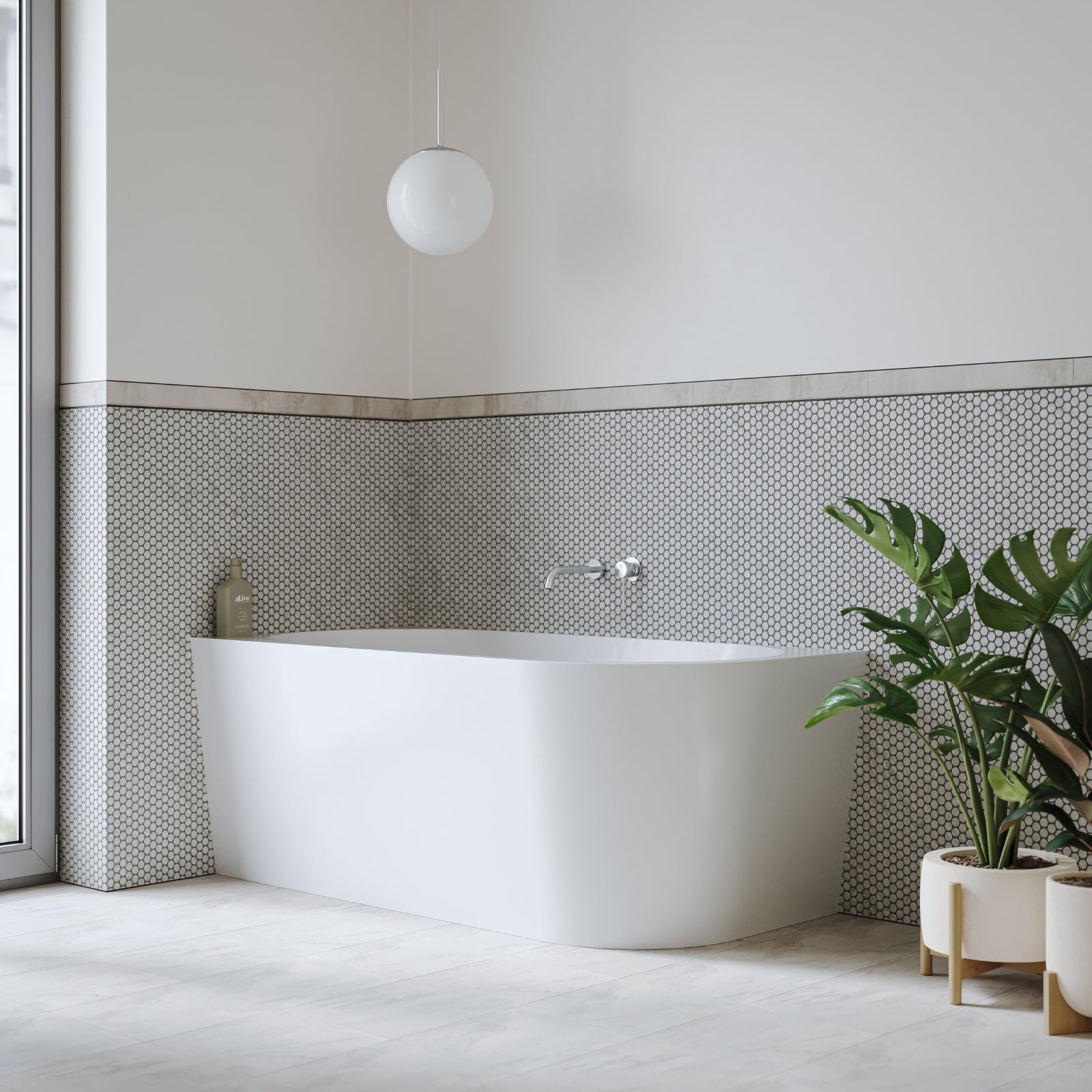 Lifestyle 2 Bao Bon 1500mm Back to Corner Bath - Left Hand Corner BAO500315L - The Blue Space