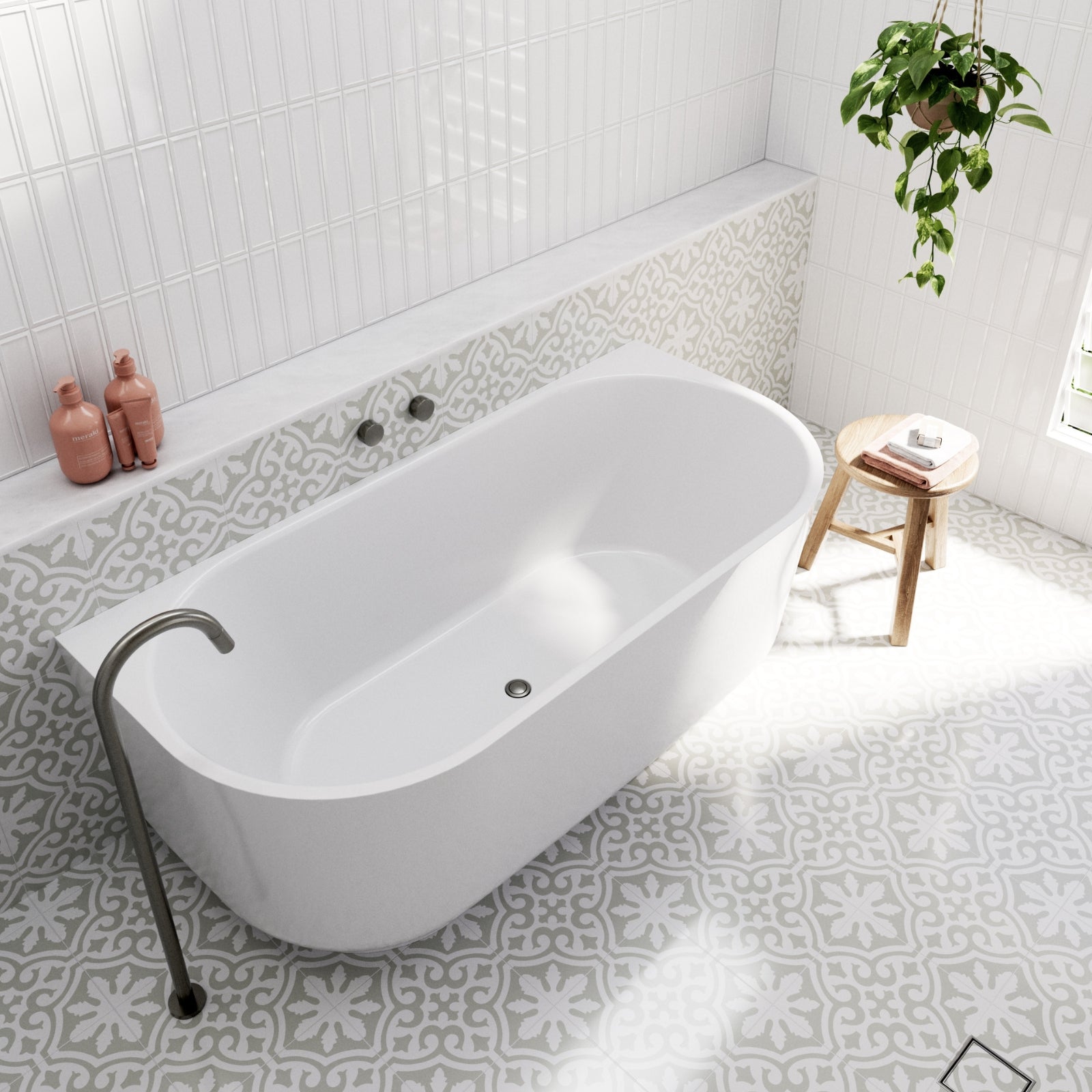 Lifestyle 1 Bao Elegant 1500mm Back to Wall Bath BAO200115 - The Blue Space