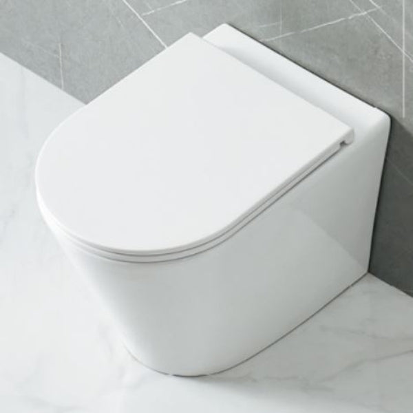 Lifestyle 2 Bao Elegant Rimless Wall Faced Toilet Pan, Seat, Connector - Gloss White BAOWFP10UC - The Blue Space