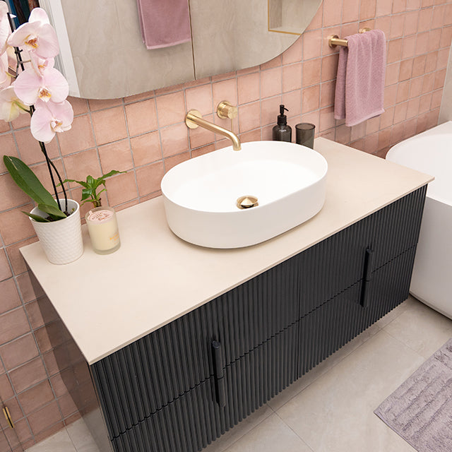 Bao Pill 500mm Above Counter Basin - Matte White