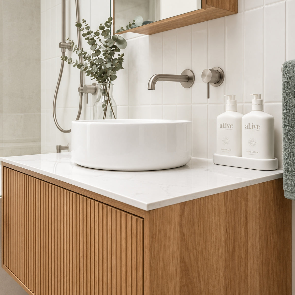 Bao Round 360mm Above Counter Basin - Matte White BAO10360MW - The Blue Space