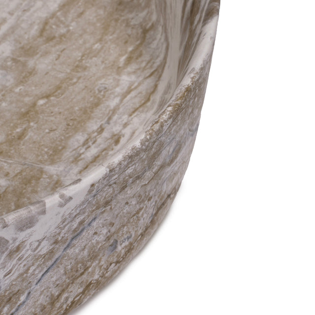 Bao Round 400mm Above Counter Basin Ochre Veins | The Blue Space
