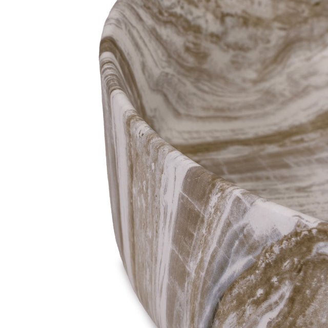 Bao Round 400mm Above Counter Basin Ochre Veins | The Blue Space