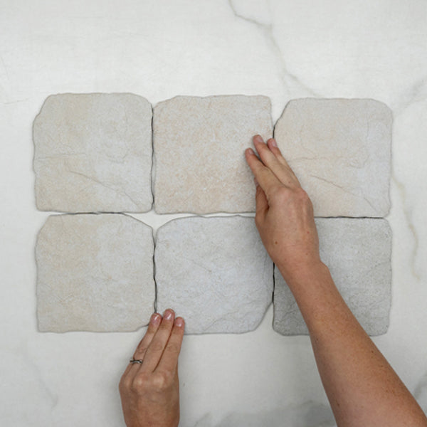Bone Settlers Cobble Stone 150 x 150mm Porcelain - The Blue Space