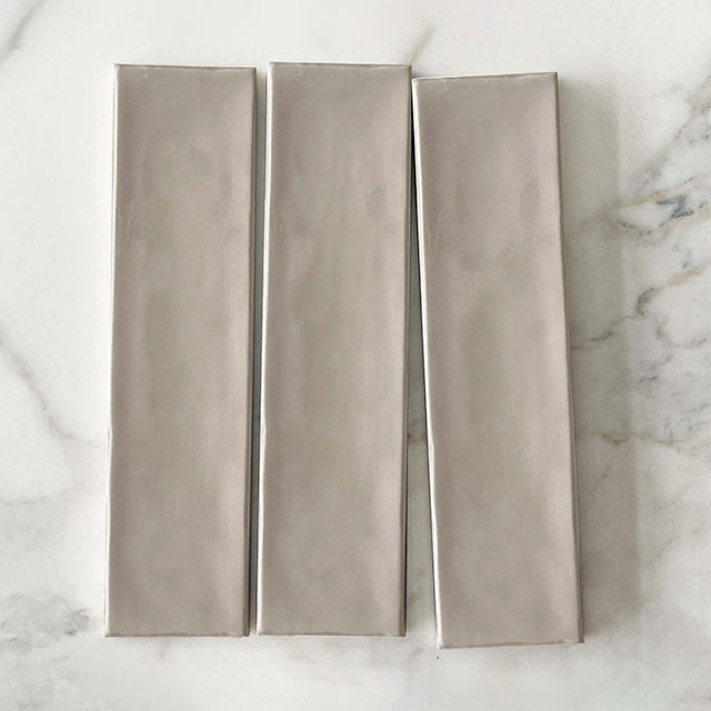 Caramel Rylee Subway Tile Textured Gloss 75 x 300 x 9mm Italian Ceramic | The Blue Space