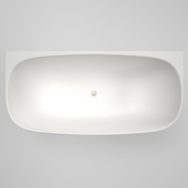 Caroma Contura II 1700mm Back to Wall Freestanding Bath - Matte White CII7WFMW - The Blue Space