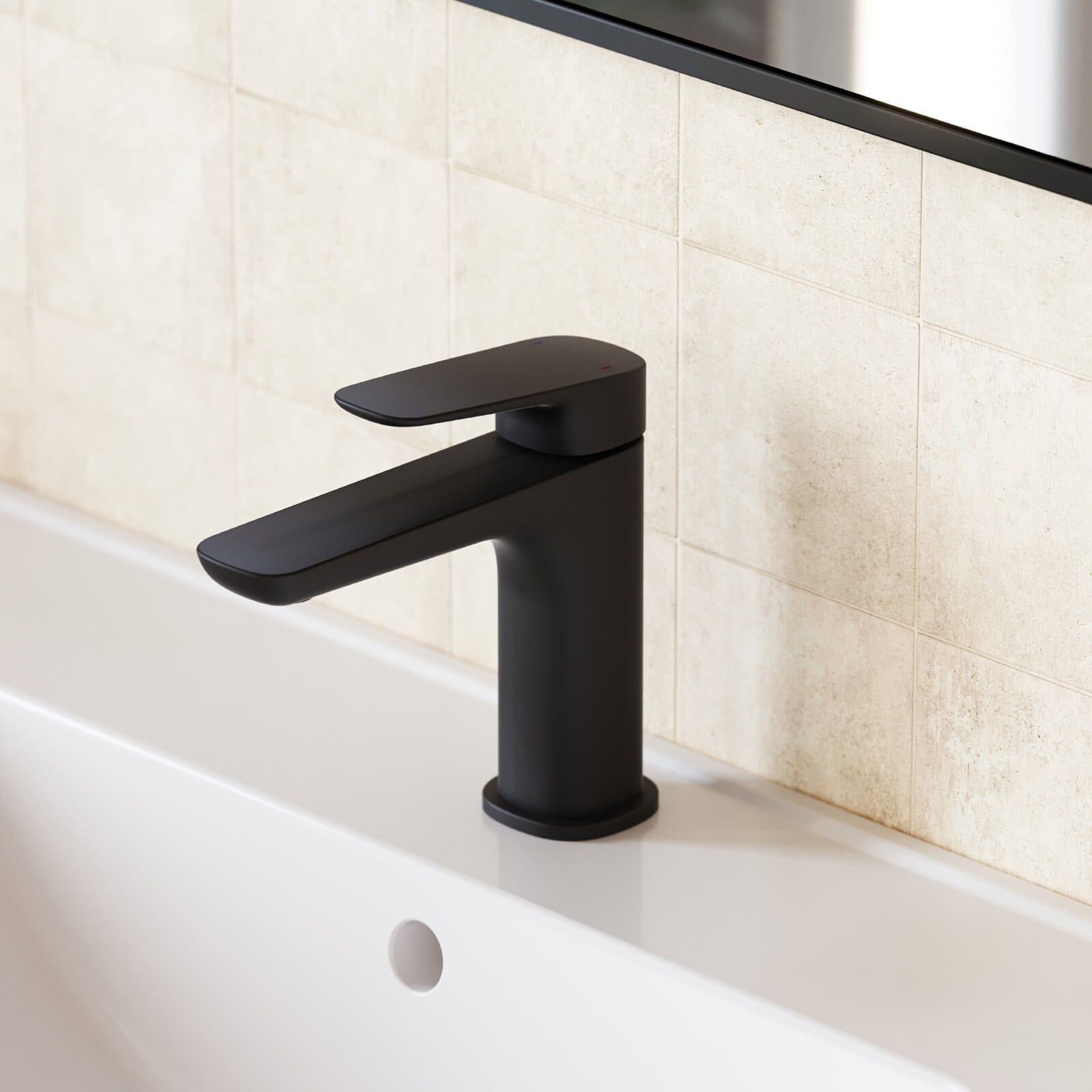 Caroma Contura II Basin Mixer - Matte Black 849050B6AF | The Blue Space