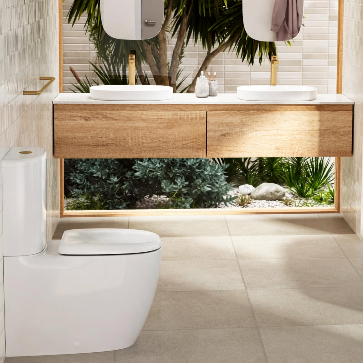 Caroma Contura II Cleanflush Wall Faced Close Coupled Suite - White 848801W - The Blue Space