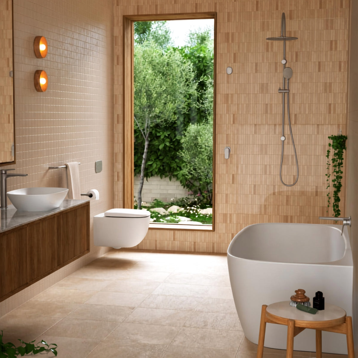 Caroma Contura II Cleanflush Wall Hung Invisi Series II Suite GermGard - Matte White 849001MW - The Blue Space