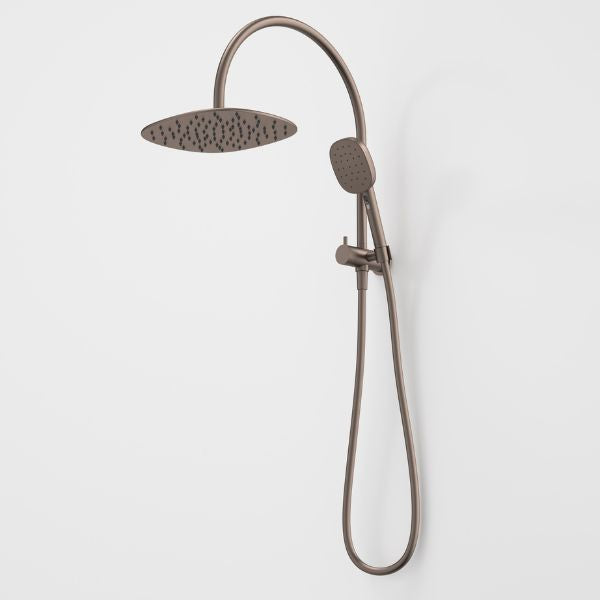 Caroma Contura II Compact Twin Shower - Brushed Bronze 849082BBZ4A
