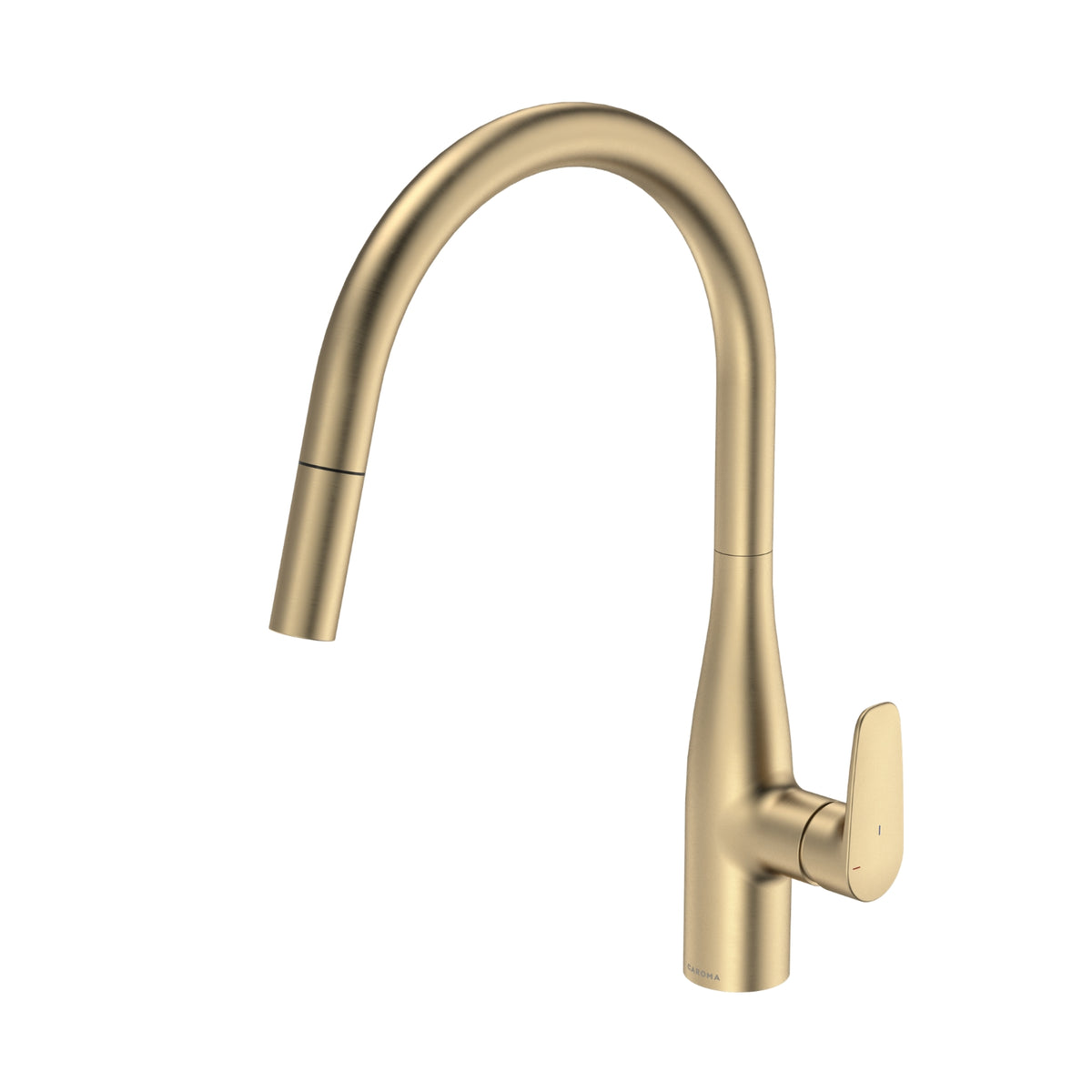 Angle Caroma Contura II Pull Out Sink Mixer - Brushed Brass 849062BB56AF - The Blue Space
