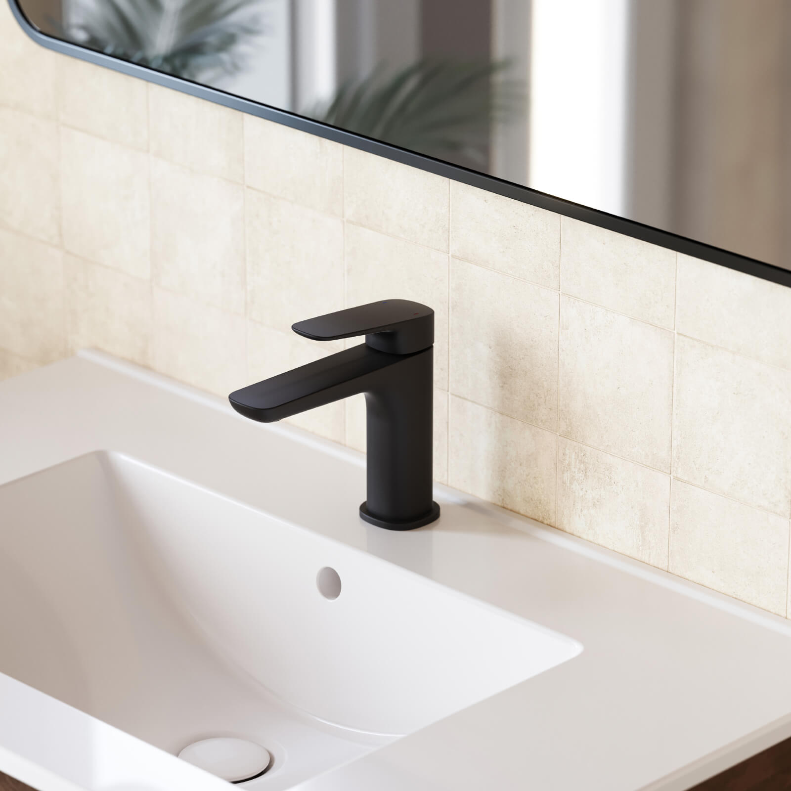 Caroma Contura II Basin Mixer - Matte Black 849050B6AF | The Blue Space