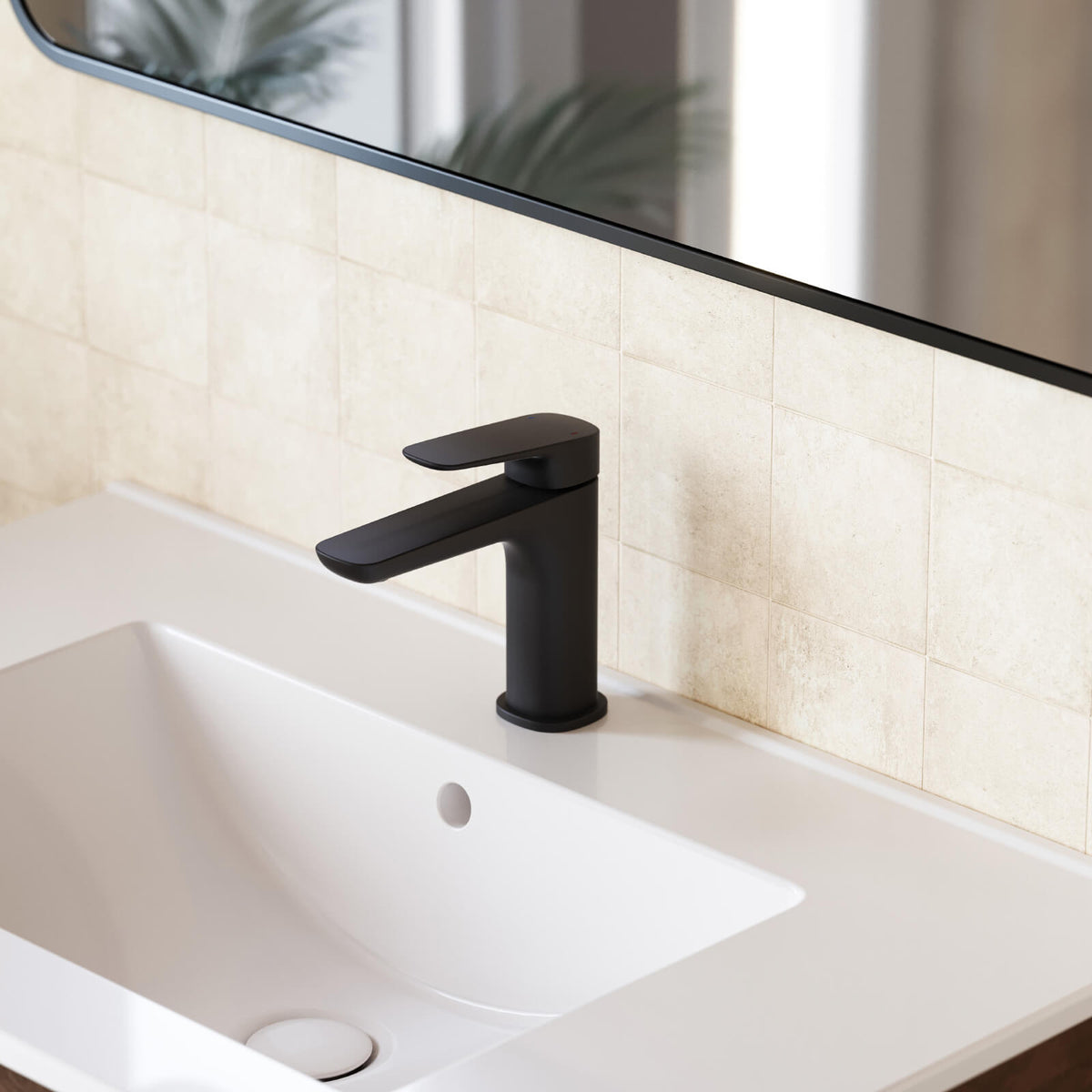 Caroma Contura II Basin Mixer - Matte Black 849050B6AF | The Blue Space