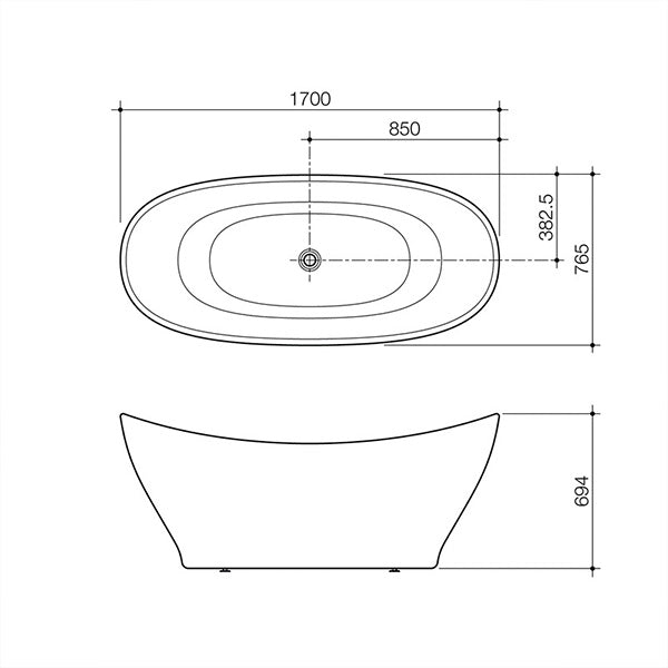 Caroma Cupid Freestanding Bath by Caroma - The Blue Space