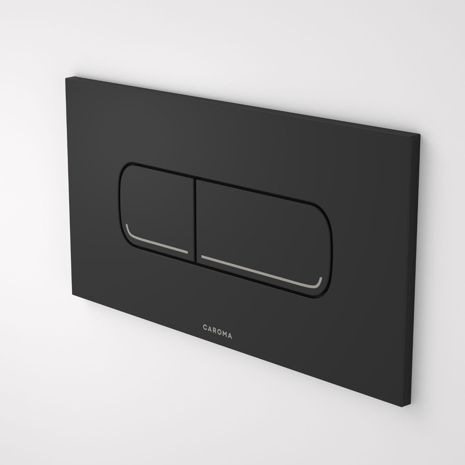 Caroma Invisi Series II® Oval Dual Flush Plate & Buttons (Metal) Matte Black 237078B - The Blue Space