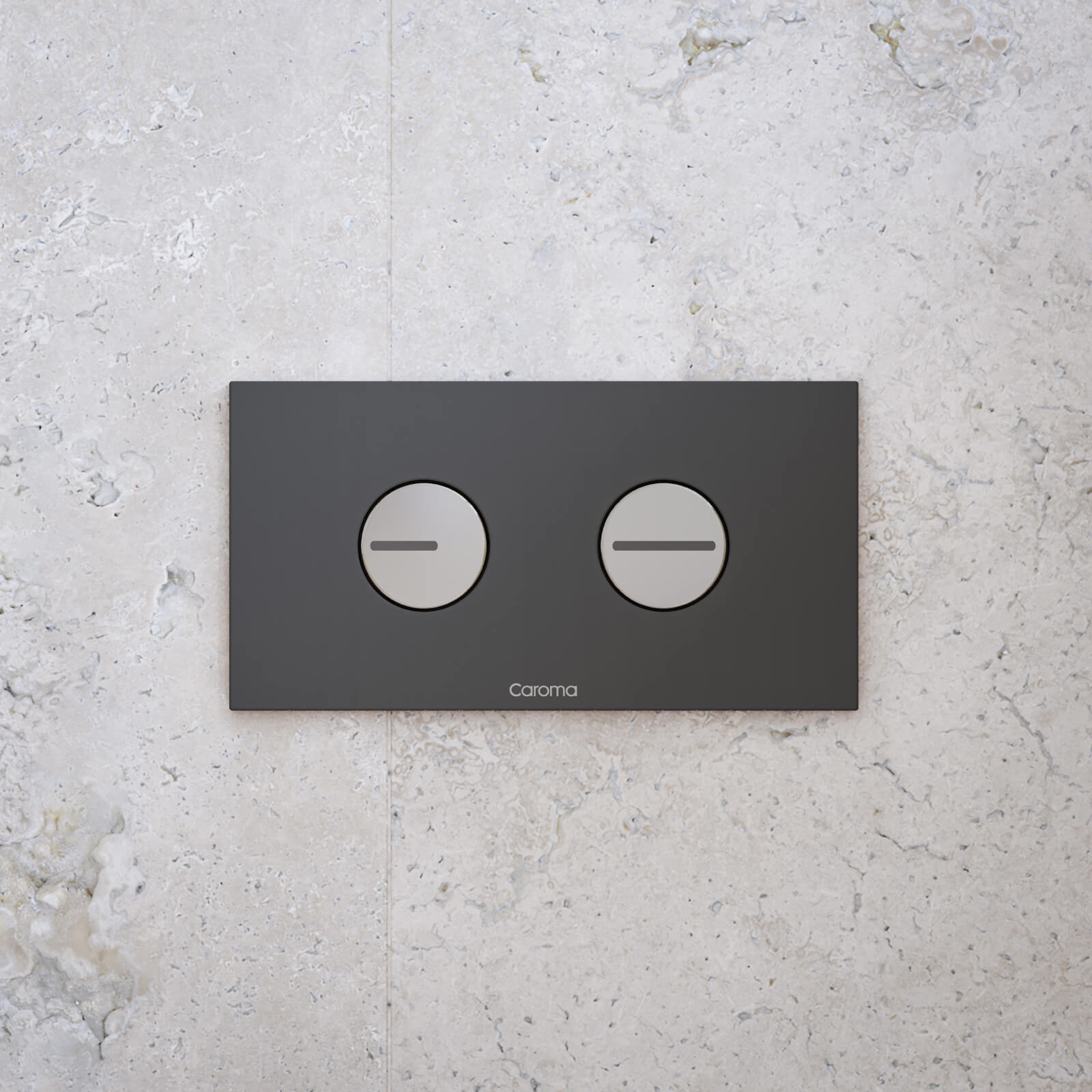 Caroma Invisi Series II Round Dual Flush Plate Buttons | The Blue Space