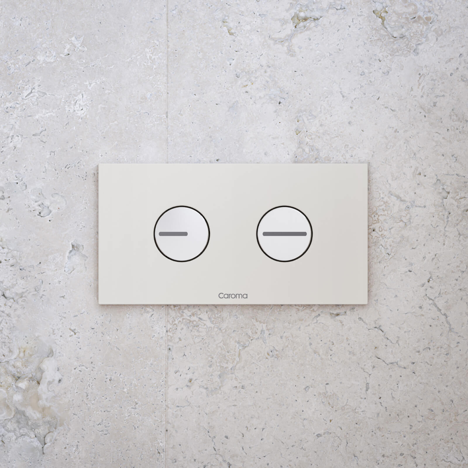 Caroma Invisi Series II Round Dual Flush Plate Buttons | The Blue Space