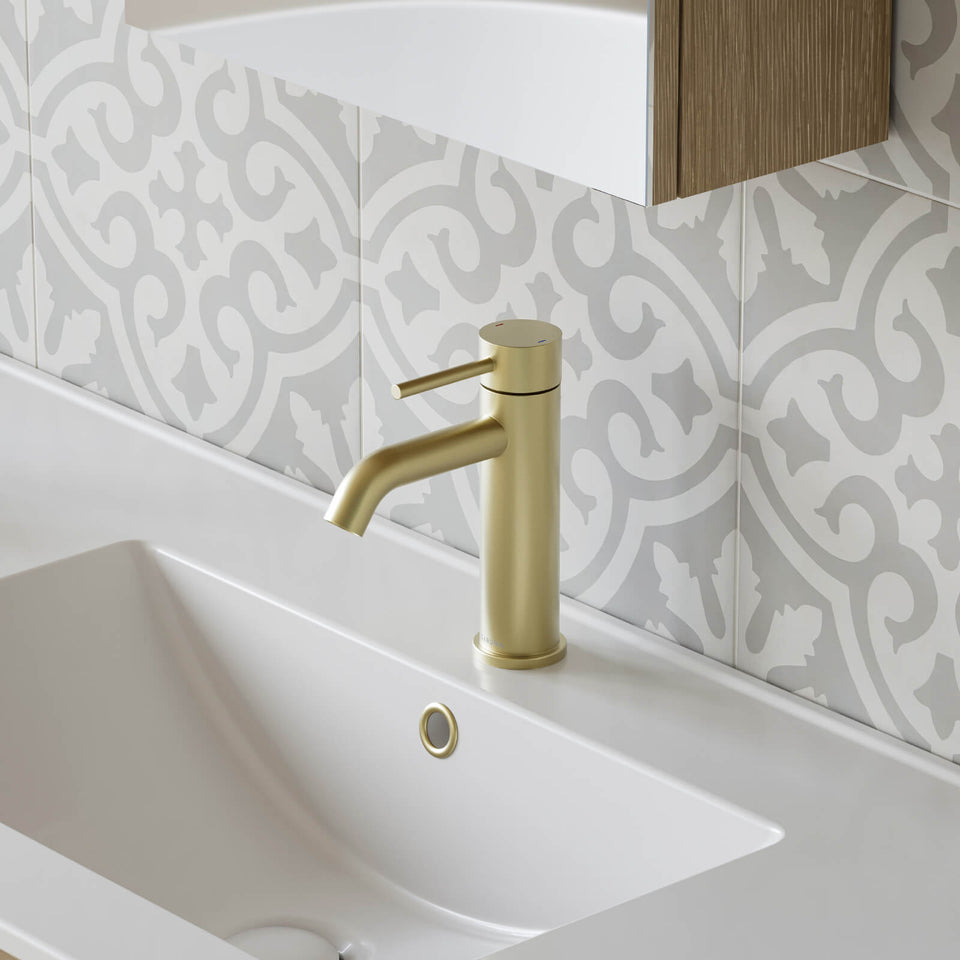 Caroma Liano II Basin Mixer Brushed Brass