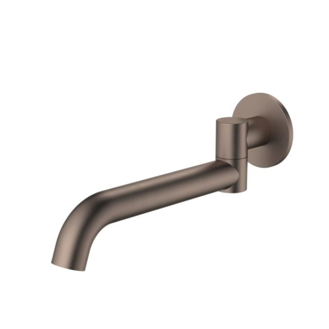 Angle Caroma Liano II 220mm Bath Swivel Outlet - Round - Brushed Bronze 96376BBZ - The Blue Space