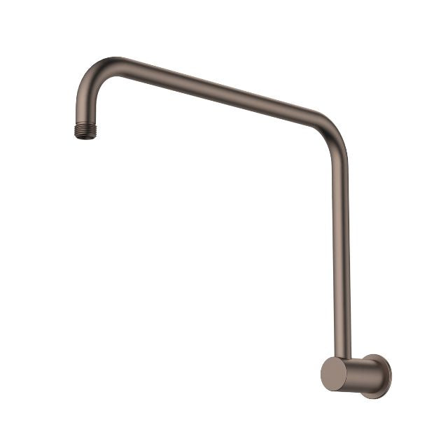 Angle Caroma Liano II 460mm Upswept Shower Arm - Brushed Bronze 99642BBZ - The Blue Space
