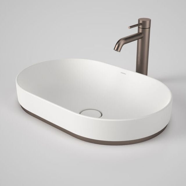 Caroma Liano II 530mm Pill Basin Dress Ring with Basin - PVD Brushed Bronze 687033BBZ - The Blue Space