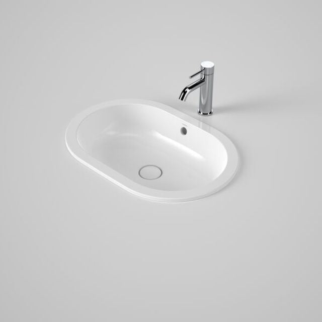 Caroma Liano II 580mm Pill Under/Over Counter Basin - White (with Overflow) 852905W - The Blue Space