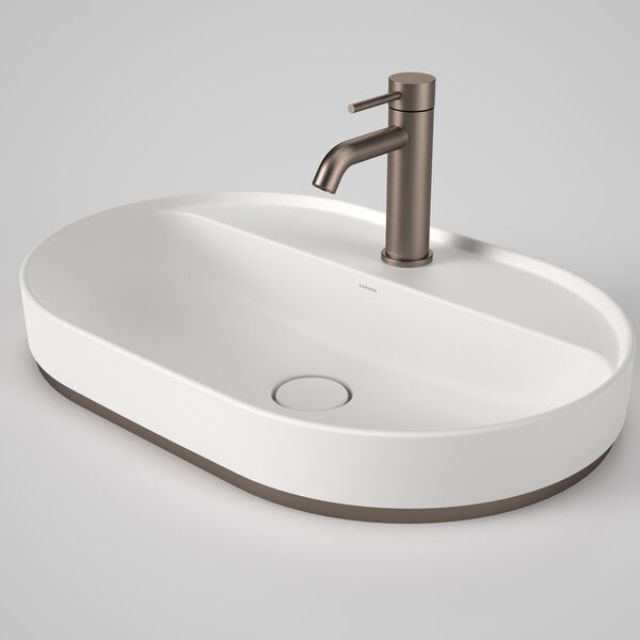 Caroma Liano II 600mm Pill Dress Ring with Basin - PVD Brushed Bronze 687034BBZ - The Blue Space