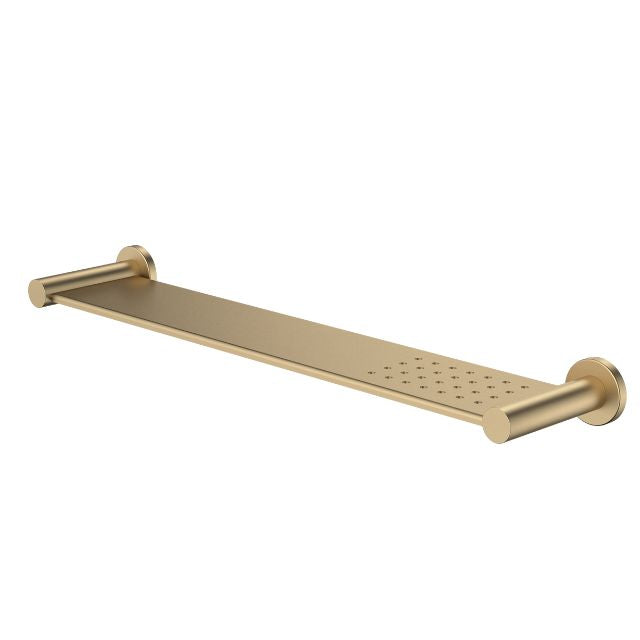 Angle Caroma Liano II Bathroom Shelf - Brushed Brass 96449BB - The Blue Space