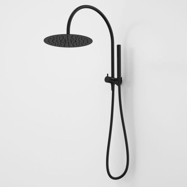 Caroma Liano II Compact Twin Shower with Overhead - Black 96472B33A - The Blue Space
