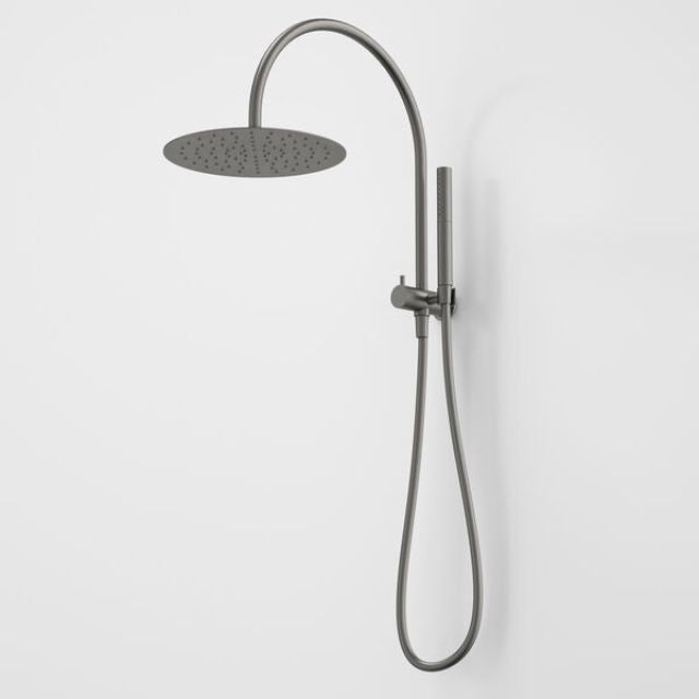 Caroma Liano II Compact Twin Shower with Overhead - Gunmetal 96472GM33A - The Blue Space