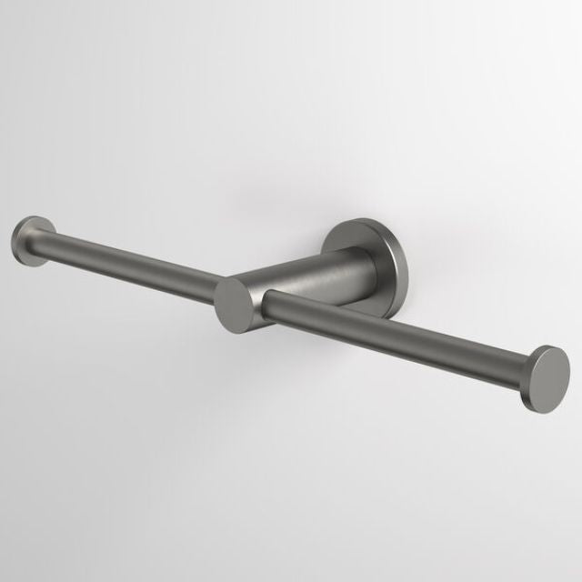 Caroma Liano II Double Toilet Roll Holder - Gunmetal