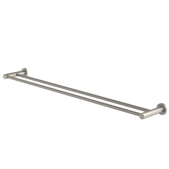 Angle Caroma Liano II Double Towel Rail 840mm - Brushed Nickel 96448BN - The Blue Space